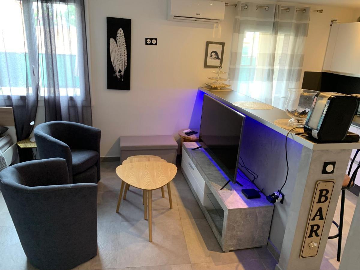 Grand Studio Tres Agreable Avec Bar, Cuisine Et Terrasse Кань-сюр-Мер Экстерьер фото